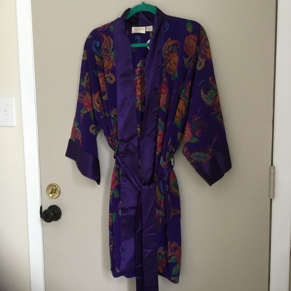 Victoria's Secret Other - Vintage Victoria’s Secret Gold Label Purple Kimono NWT